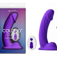 Colours Curve - Vibrating 6'' Dildo - Purple